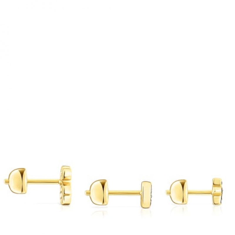 Tous Tous Basics Small Women's Earrings 18k Gold | FOU354217 | Usa