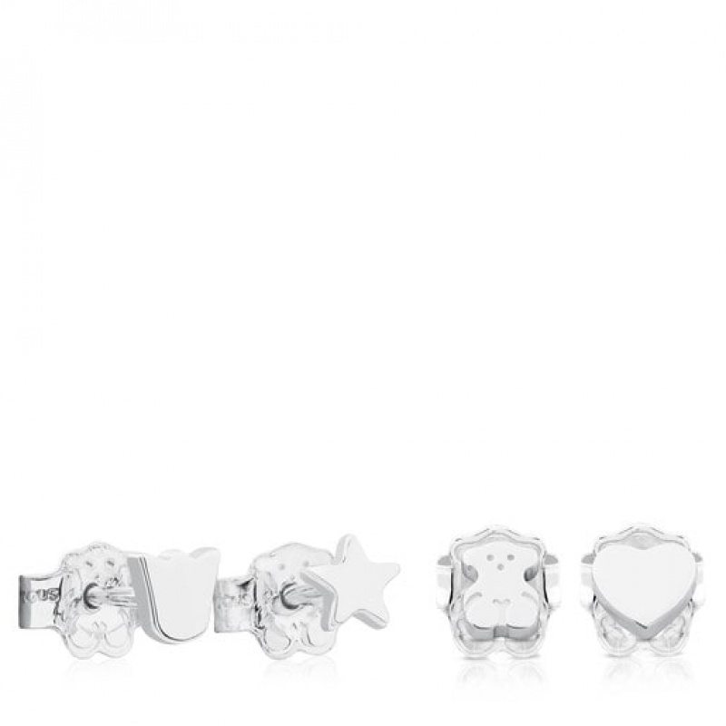 Tous Tous Basics Small Women\'s Earrings Silver | NDW790542 | Usa