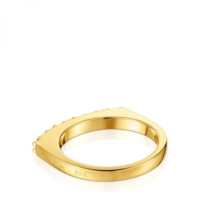 Tous Tous Basics Small Women's Rings 18k Gold | ECU720598 | Usa