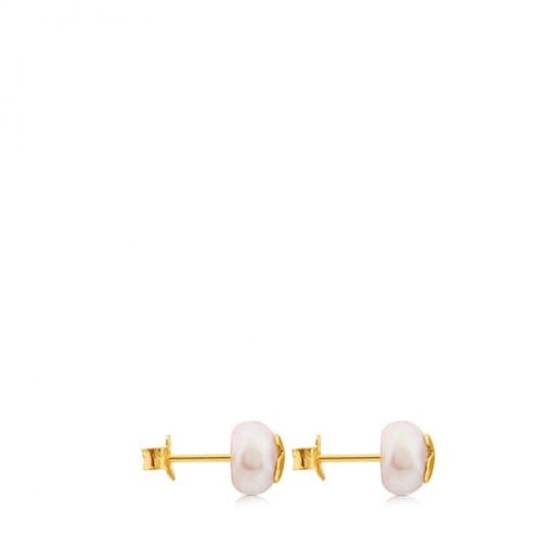 Tous Tous Bear Pearl Women's Earrings 18k Gold | QJR359826 | Usa