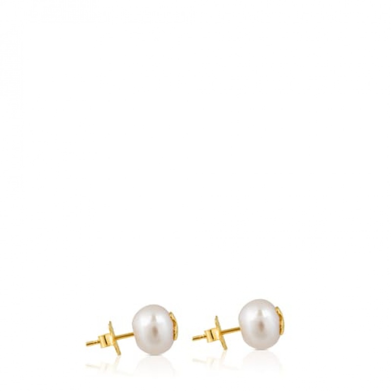 Tous Tous Bear Pearl Women's Earrings 18k Gold | LAC761329 | Usa