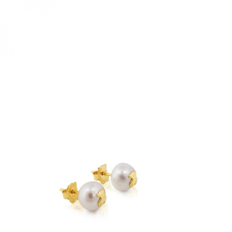 Tous Tous Bear Pearl Women's Earrings 18k Gold | LAC761329 | Usa