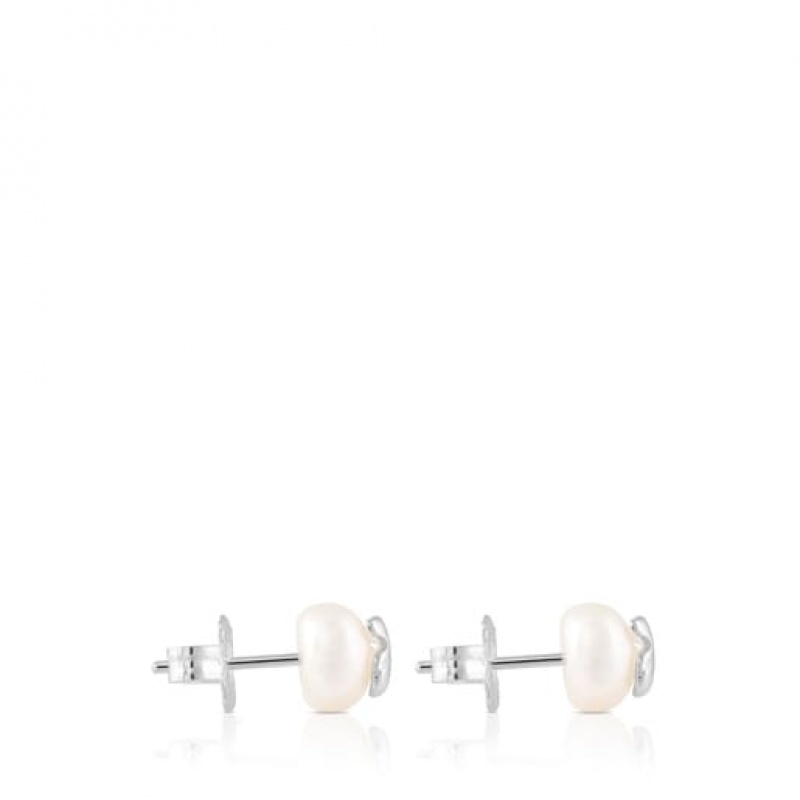 Tous Tous Bear Pearl Women's Earrings Silver | XPW734509 | Usa