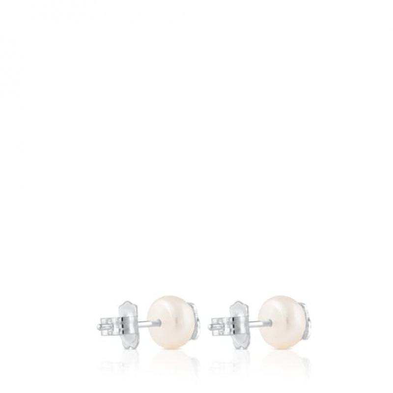 Tous Tous Bear Pearl Women's Earrings Silver | XPW734509 | Usa