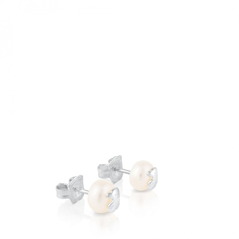 Tous Tous Bear Pearl Women's Earrings Silver | XPW734509 | Usa