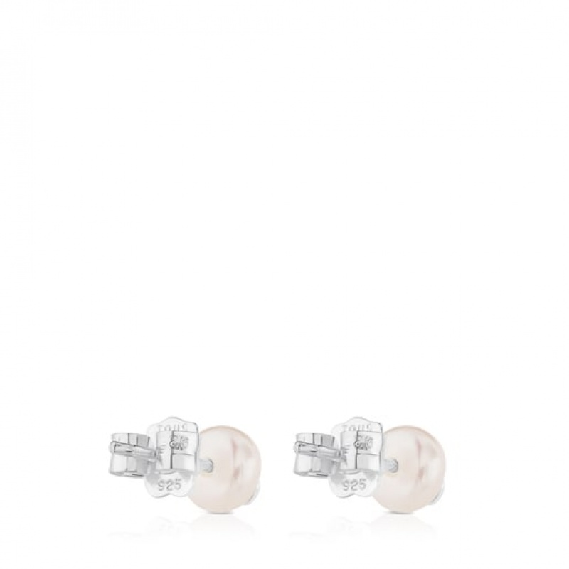 Tous Tous Bear Pearl Women's Earrings Silver | EVW205671 | Usa