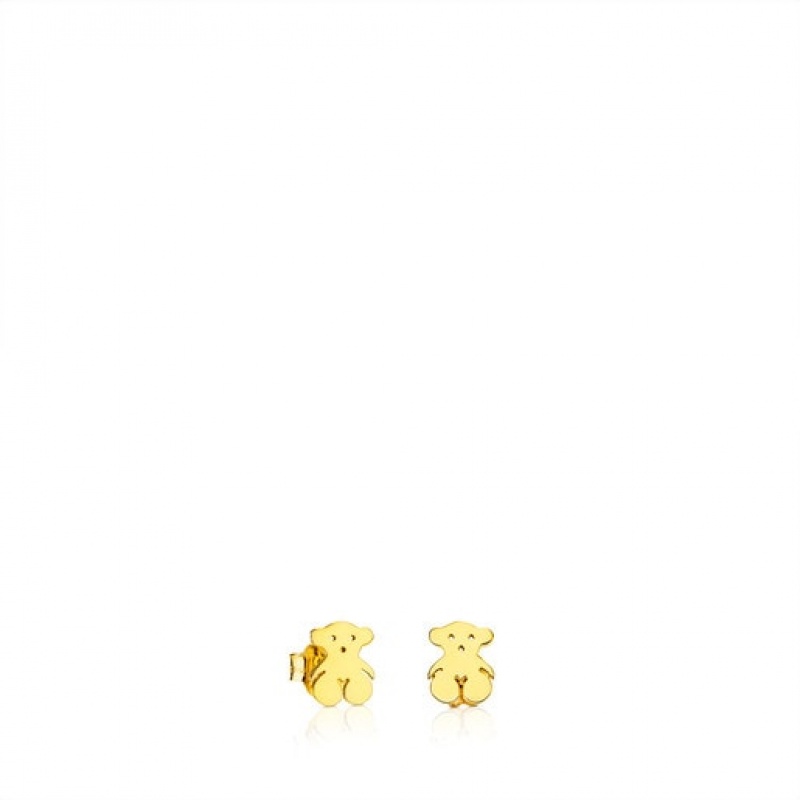 Tous Tous Bear Small Women\'s Earrings 18k Gold | YGV321975 | Usa