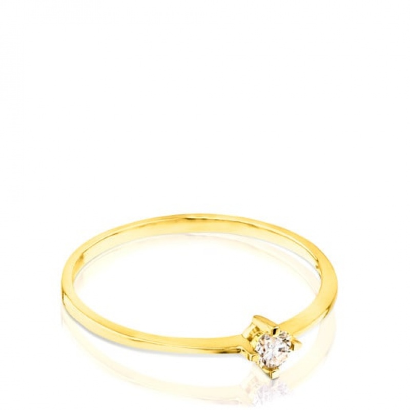 Tous Tous Brillants Diamond Women's Rings 18k Gold | PVS386079 | Usa