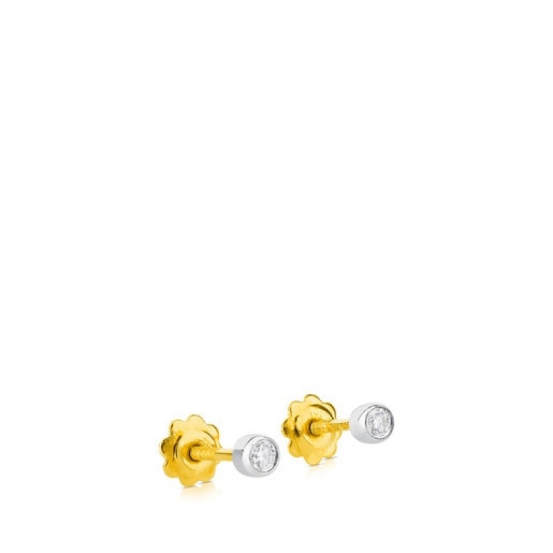 Tous Tous Diamonds Small Women's Earrings 18k Gold | QVB526798 | Usa