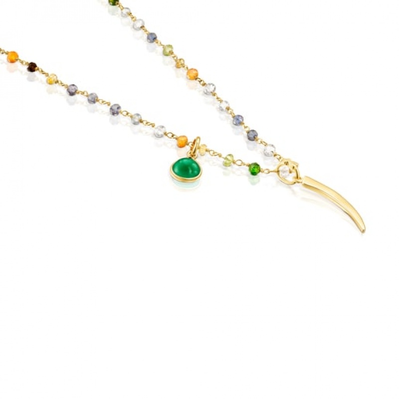 Tous Tous Good Vibes Short Women's Necklaces 18k Gold | DIJ051827 | Usa