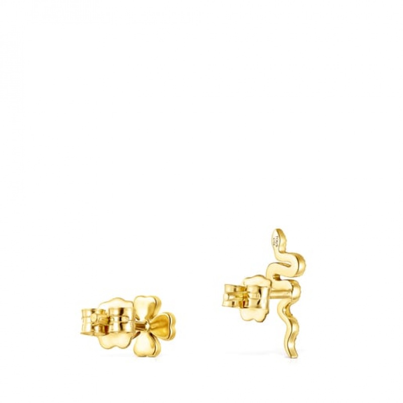 Tous Tous Good Vibes Small Women's Earrings 18k Gold | KPD081236 | Usa