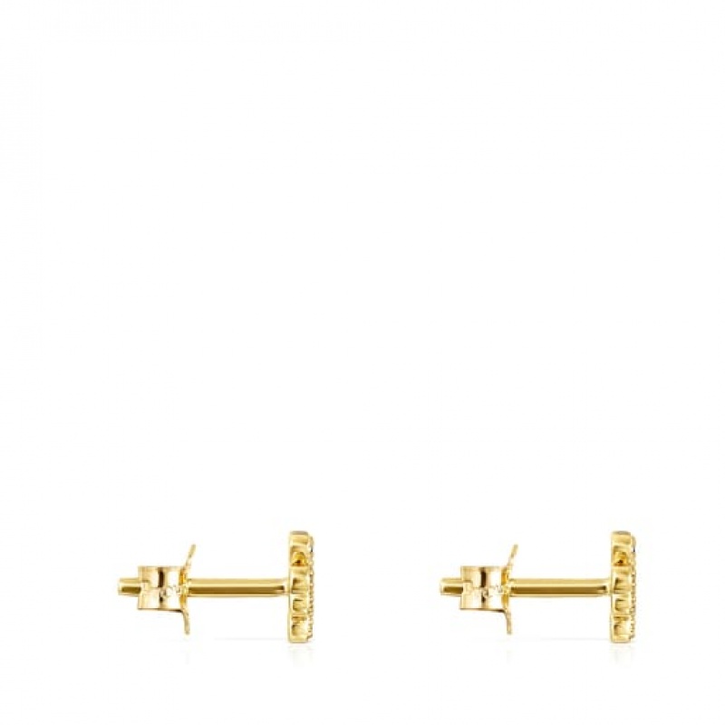 Tous Tous Good Vibes Small Women's Earrings 18k Gold | ZVM423186 | Usa