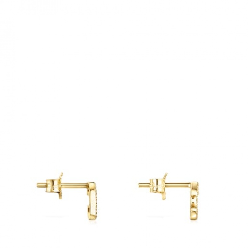 Tous Tous Good Vibes Small Women's Earrings 18k Gold | JKH798453 | Usa