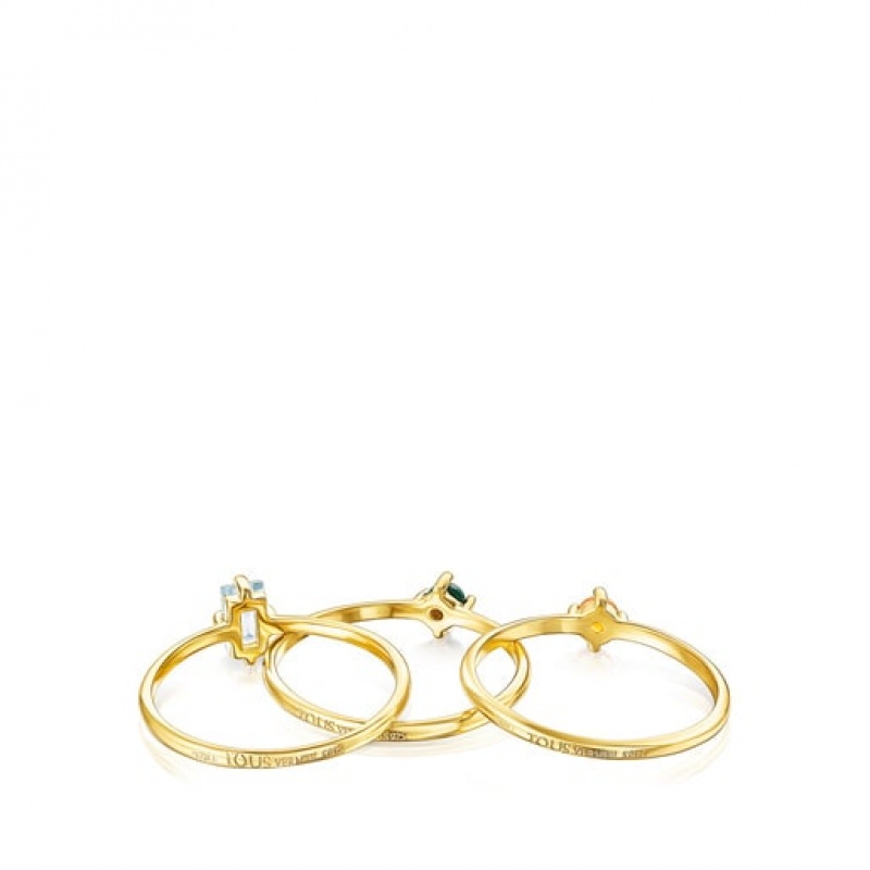 Tous Tous Good Vibes Small Women's Rings 18k Gold | YCM625038 | Usa