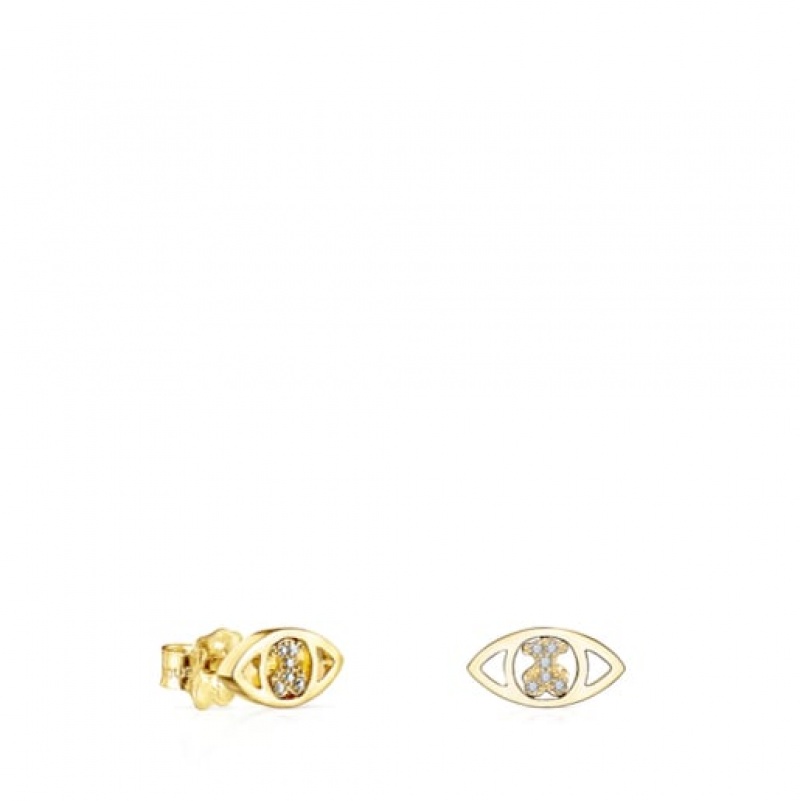 Tous Tous Good Vibes Women\'s Earrings 18k Gold | IOE963748 | Usa