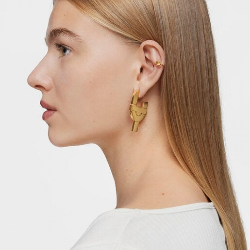 Tous Tous Manifesto Ear Cuff Women's Earrings 18k Gold | ZRF608735 | Usa