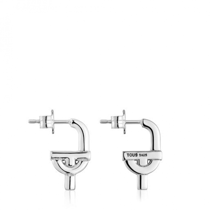 Tous Tous Manifesto Hoop Women's Earrings Silver | THV196028 | Usa