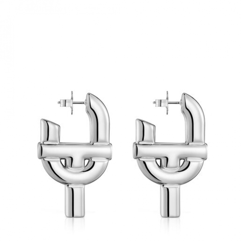 Tous Tous Manifesto Hoop Women's Earrings Silver | TNL408325 | Usa