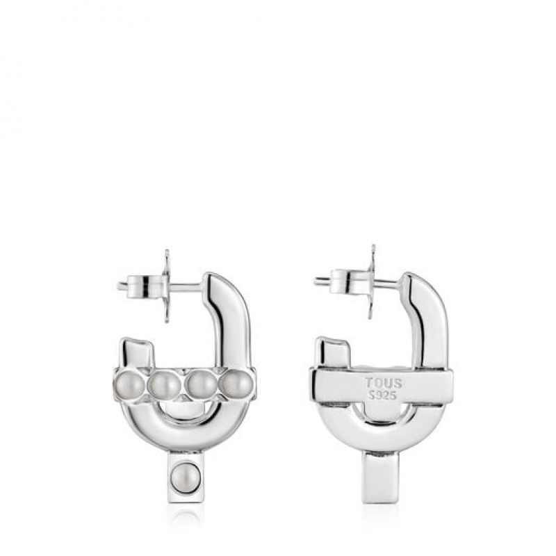 Tous Tous Manifesto Hoop Women's Earrings Silver | GYB735689 | Usa