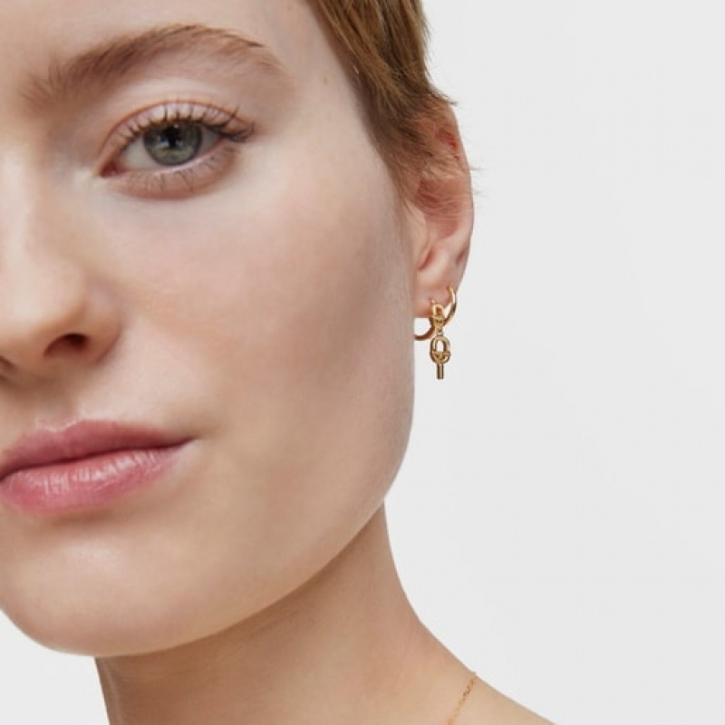 Tous Tous Manifesto Hoop Women's Earrings 18k Gold | JHF921385 | Usa