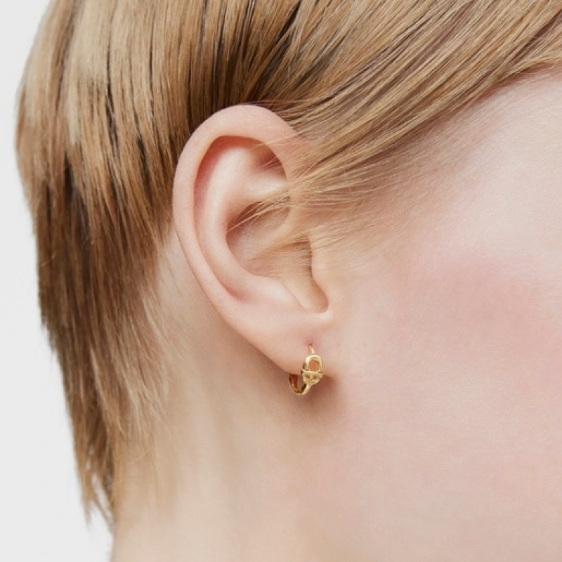 Tous Tous Manifesto Hoop Women's Earrings 18k Gold | JHF921385 | Usa