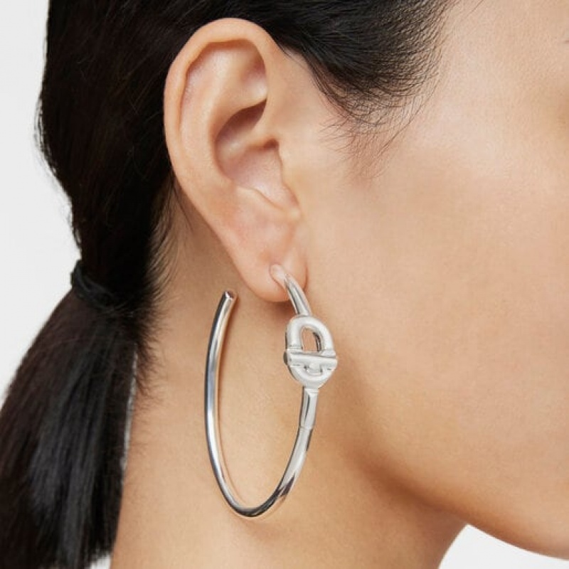 Tous Tous Manifesto Hoop Women's Earrings Silver | KLE754619 | Usa