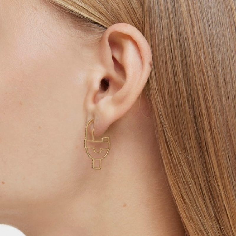 Tous Tous Manifesto Hoop Women's Earrings 18k Gold | VYL139082 | Usa