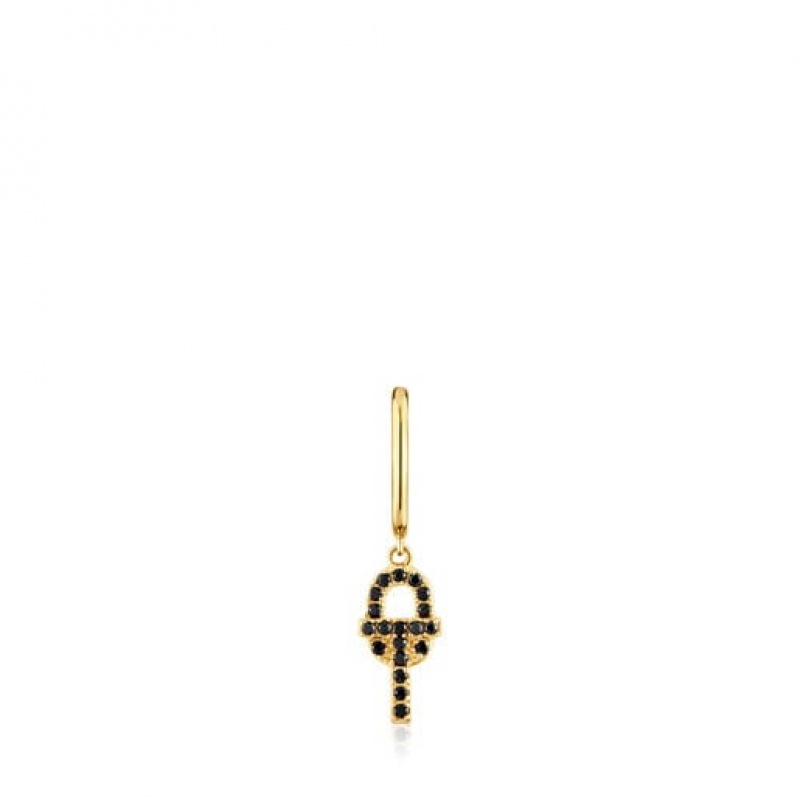 Tous Tous Manifesto Hoop Women\'s Earrings 18k Gold | DIJ785630 | Usa