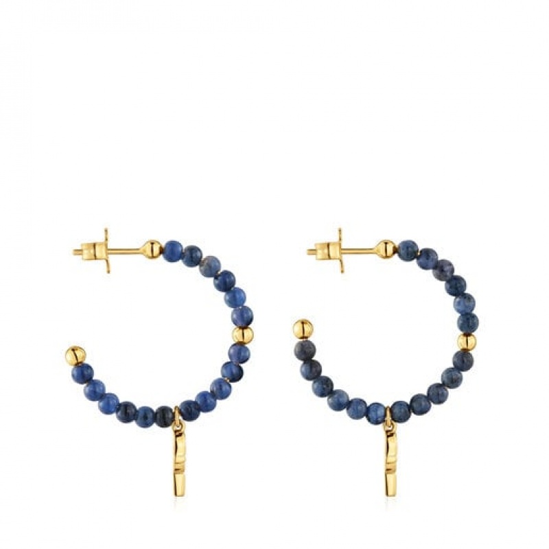 Tous Tous Manifesto Hoop Women's Earrings 18k Gold | KNT713495 | Usa