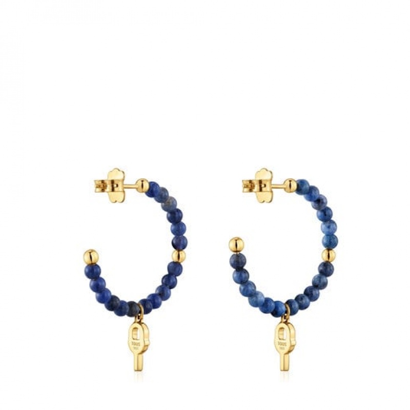 Tous Tous Manifesto Hoop Women's Earrings 18k Gold | KNT713495 | Usa