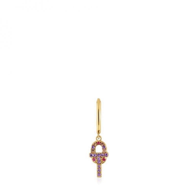 Tous Tous Manifesto Individual Women\'s Earrings 18k Gold | VLP954823 | Usa