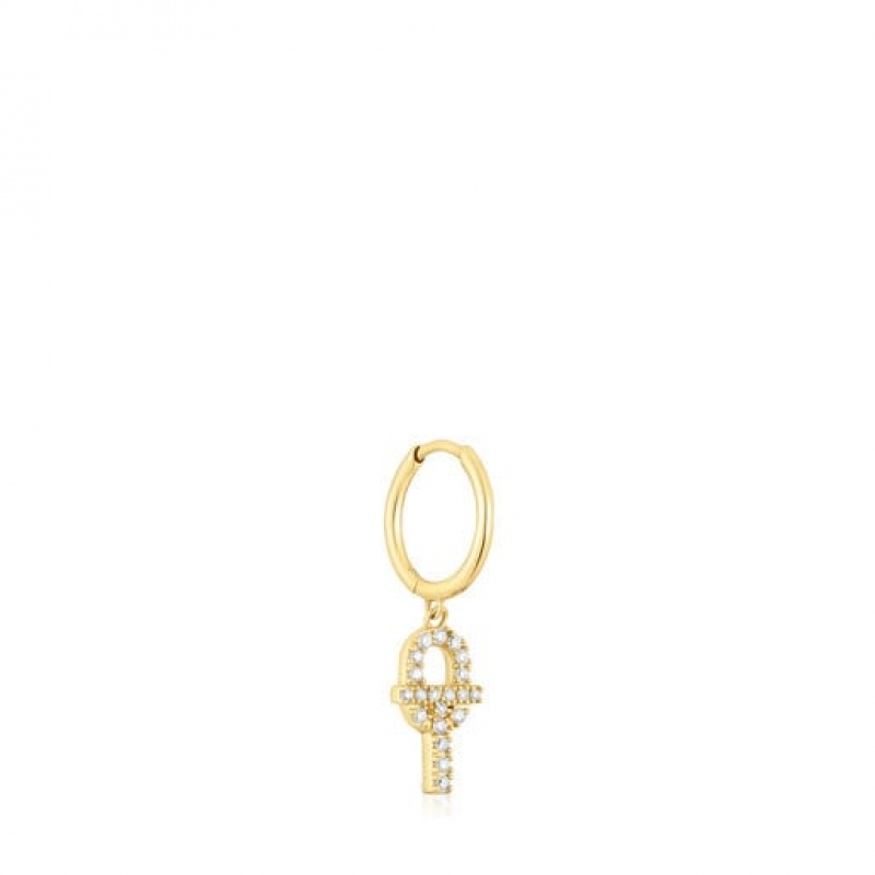 Tous Tous Manifesto Individual Women's Earrings 18k Gold | YOR521403 | Usa