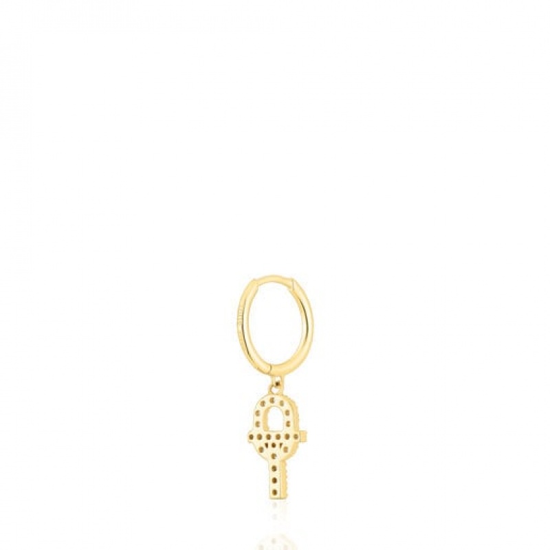 Tous Tous Manifesto Individual Women's Earrings 18k Gold | YOR521403 | Usa