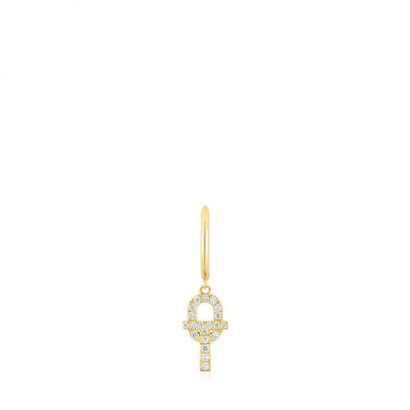 Tous Tous Manifesto Individual Women\'s Earrings 18k Gold | YOR521403 | Usa