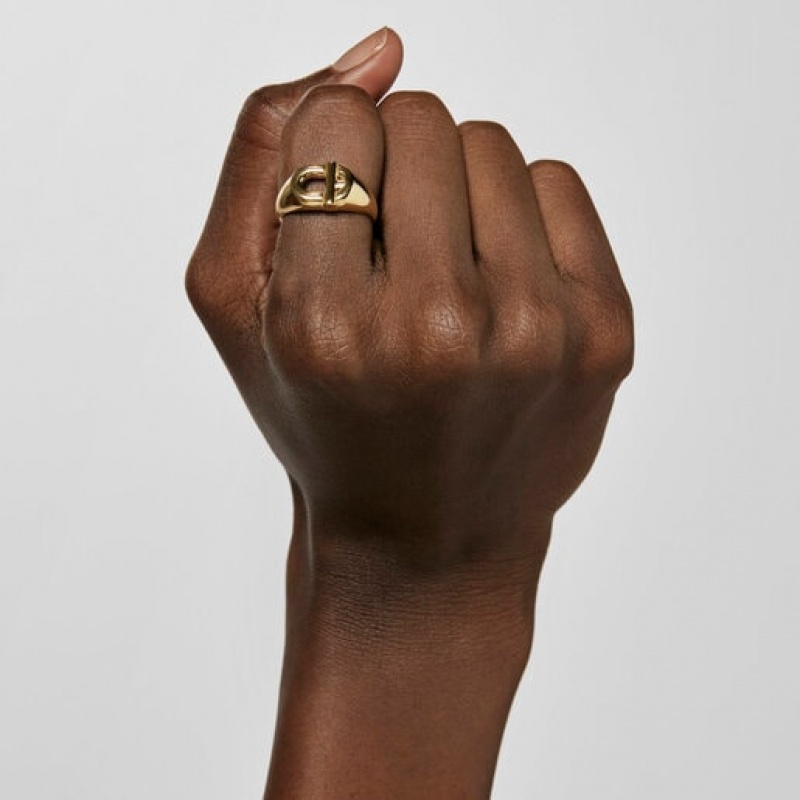 Tous Tous Manifesto Medium Women's Rings 18k Gold | QYU283057 | Usa