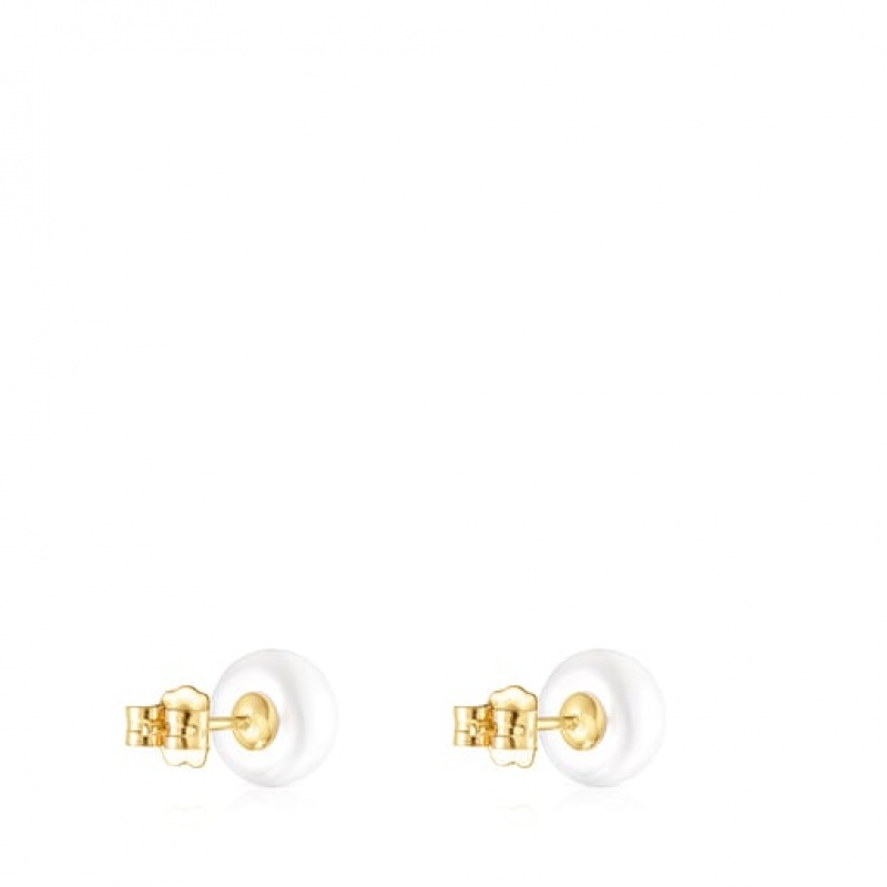 Tous Tous Pearls Pearl Women's Earrings 18k Gold | CLD678931 | Usa