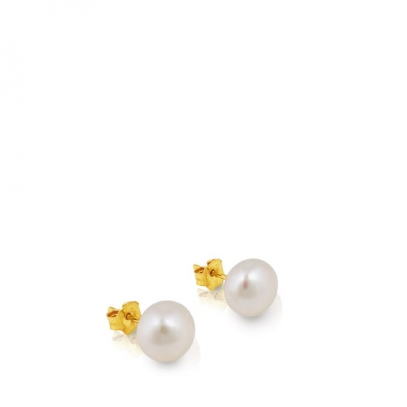 Tous Tous Pearls Pearl Women's Earrings 18k Gold | CLD678931 | Usa