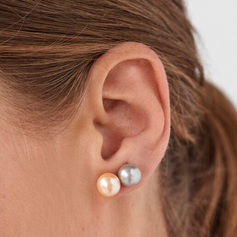 Tous Tous Pearls Pearl Women's Earrings Silver | HUX041935 | Usa