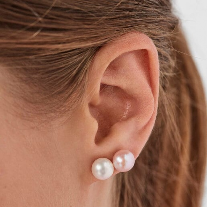 Tous Tous Pearls Pearl Women's Earrings Silver | HUX041935 | Usa