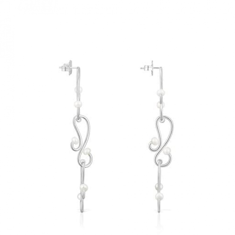 Tous Tsuri Long Women's Earrings Silver | VFG607915 | Usa