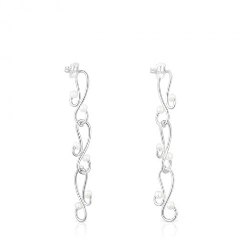 Tous Tsuri Long Women's Earrings Silver | VFG607915 | Usa