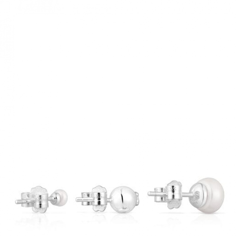 Tous Tsuri Pearl Women's Earrings Silver | HXS250174 | Usa