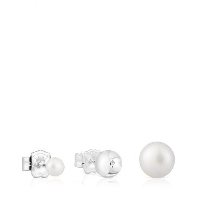 Tous Tsuri Pearl Women\'s Earrings Silver | HXS250174 | Usa