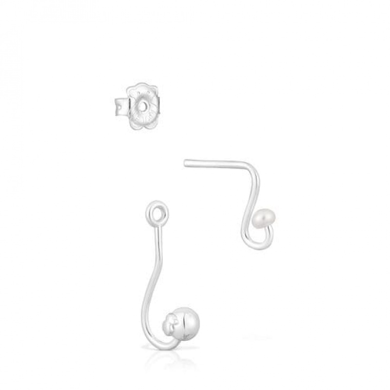 Tous Tsuri Pearl Women's Earrings Silver | VAF495028 | Usa