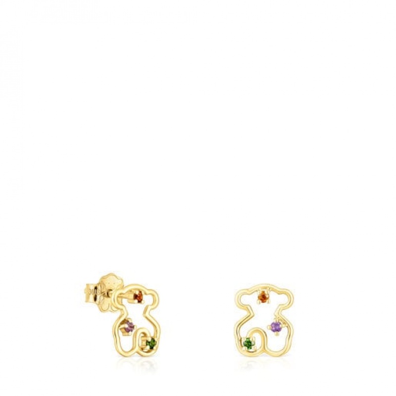 Tous Tsuri Small Women\'s Earrings 18k Gold | DYM421689 | Usa