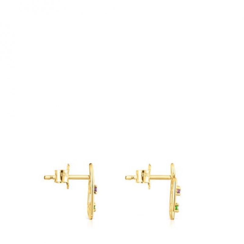 Tous Tsuri Small Women's Earrings 18k Gold | WRK046592 | Usa