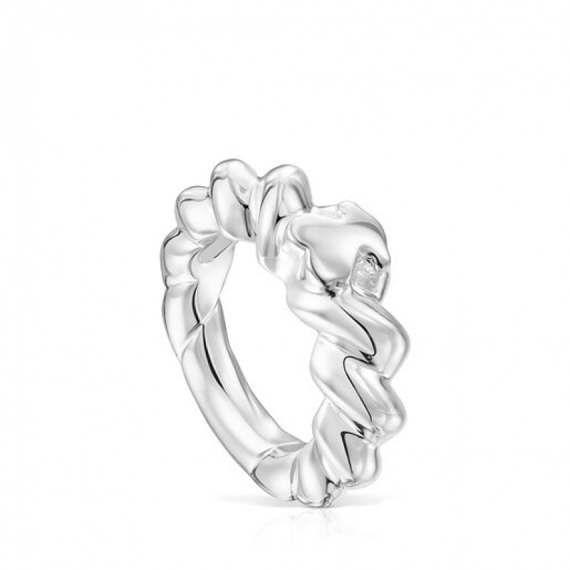 Tous Twisted Small Women\'s Rings Silver | BCS489320 | Usa