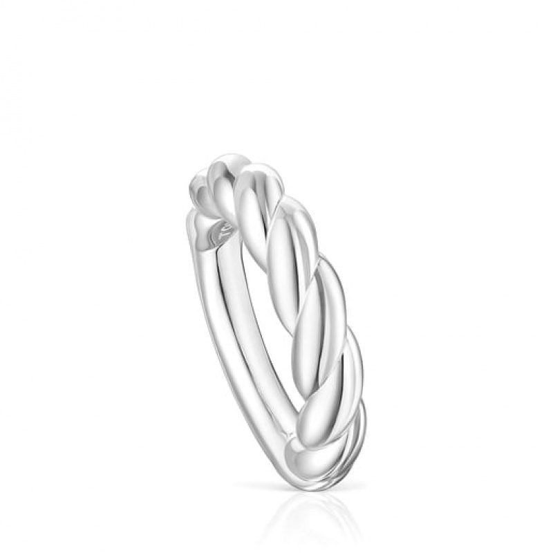 Tous Twisted Small Women\'s Rings Silver | LTS018572 | Usa