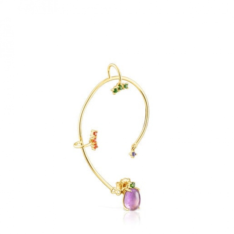 Tous Virtual Garden Ear Cuff Women's Earrings 18k Gold | IYK156093 | Usa