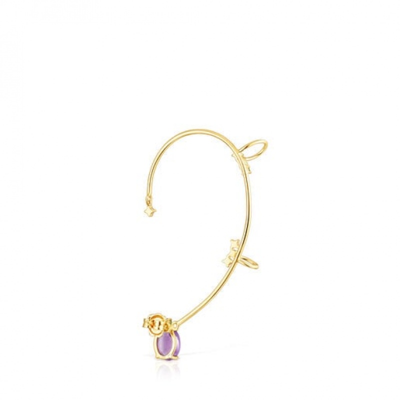 Tous Virtual Garden Ear Cuff Women's Earrings 18k Gold | IYK156093 | Usa